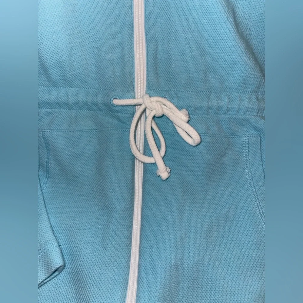 T by Talbots PIQUÉ DRAWCORD HOODED JACKET Size Medium - Picture 13 of 16